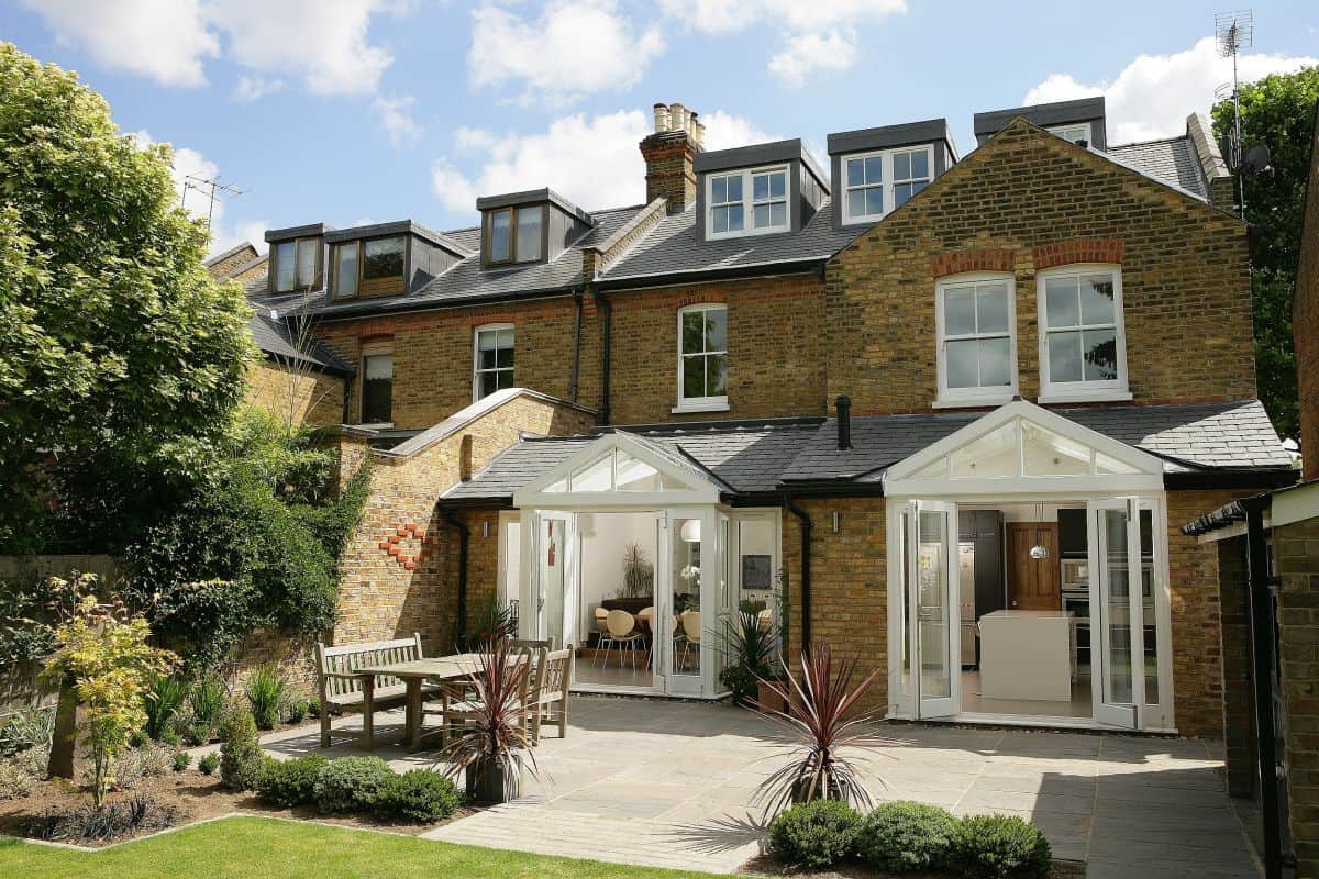 dual aspect townhouse garden room