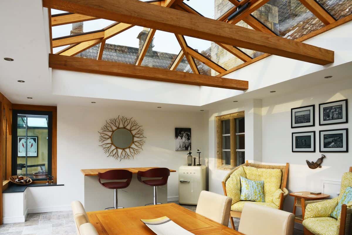 solid oak orangery interior