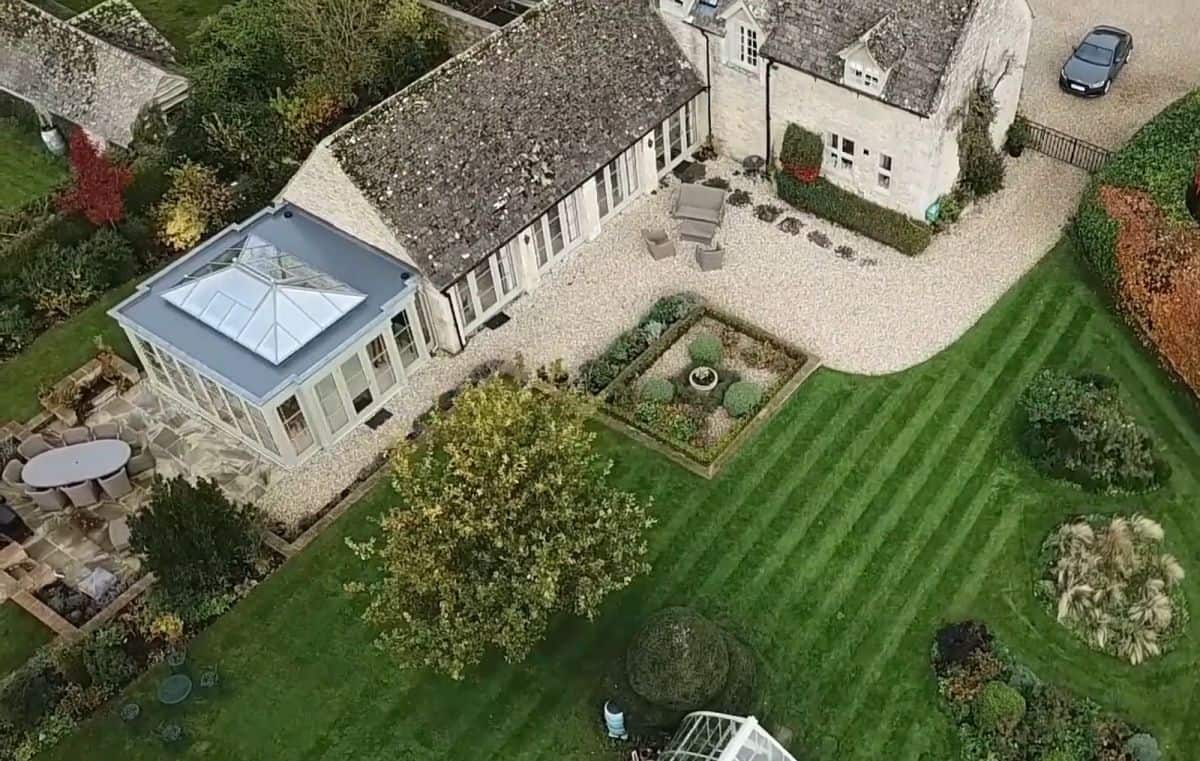 orangery drone aerial photography