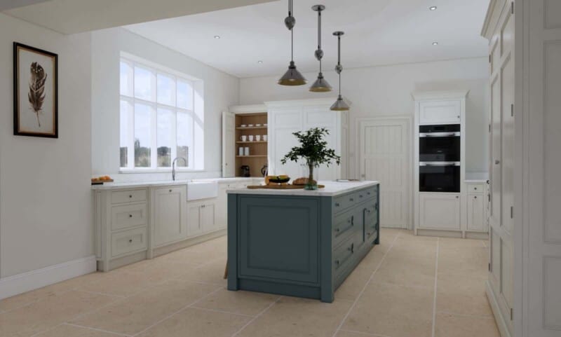 solid oak shaker kitchen island