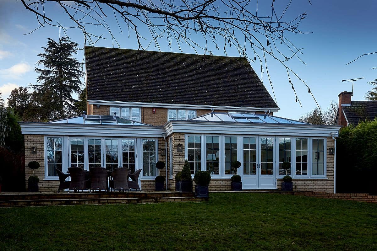 orangery kitchen extension in shadow stone