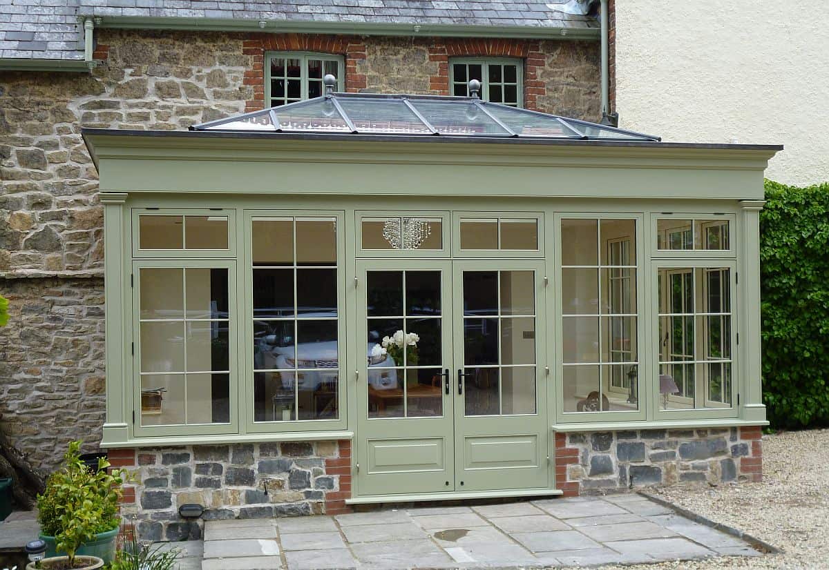 orangery painted in stone