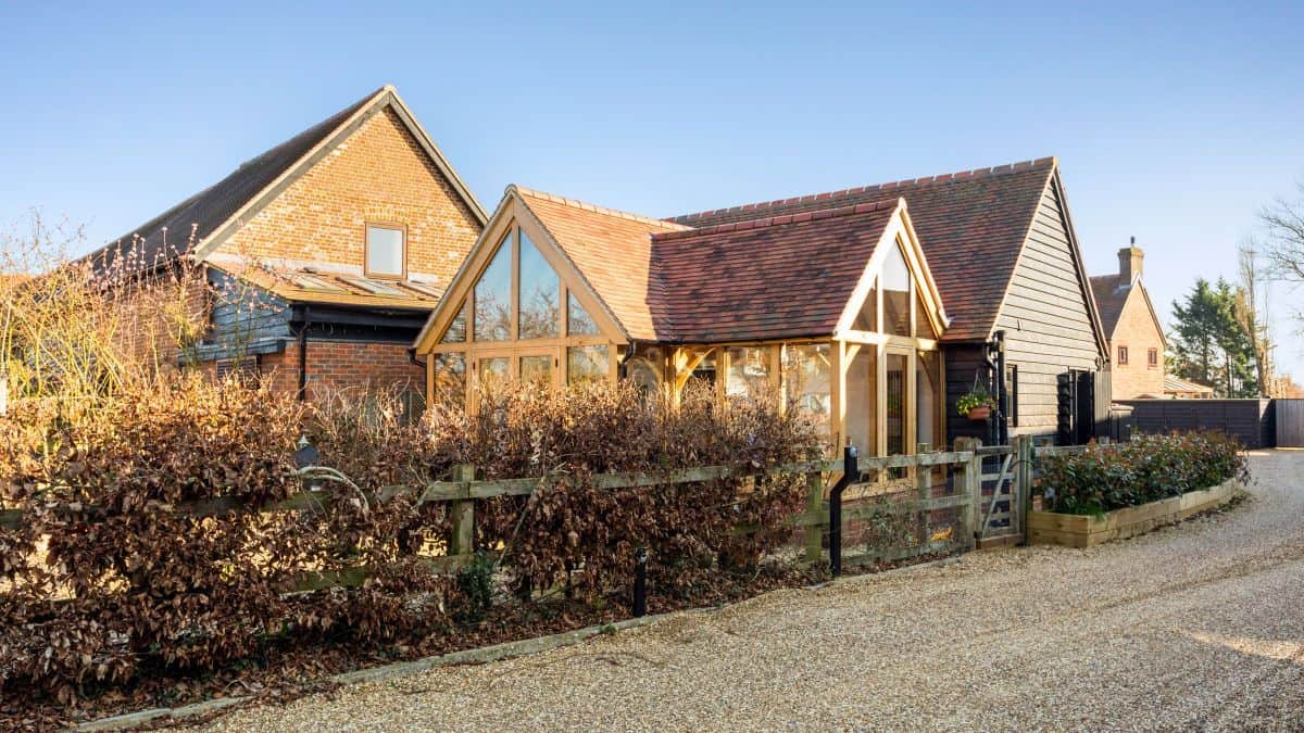 oak framed garden room barn conversion