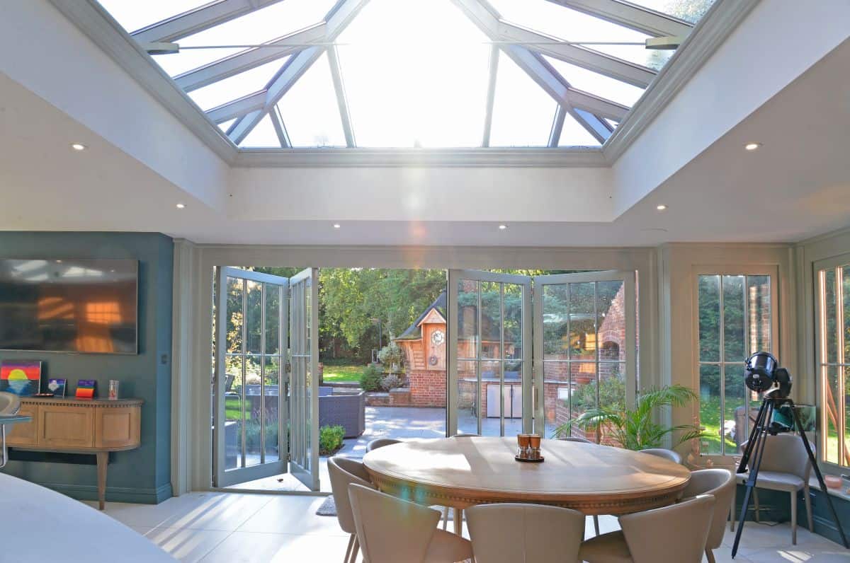 listed building orangery with bi-fold doors