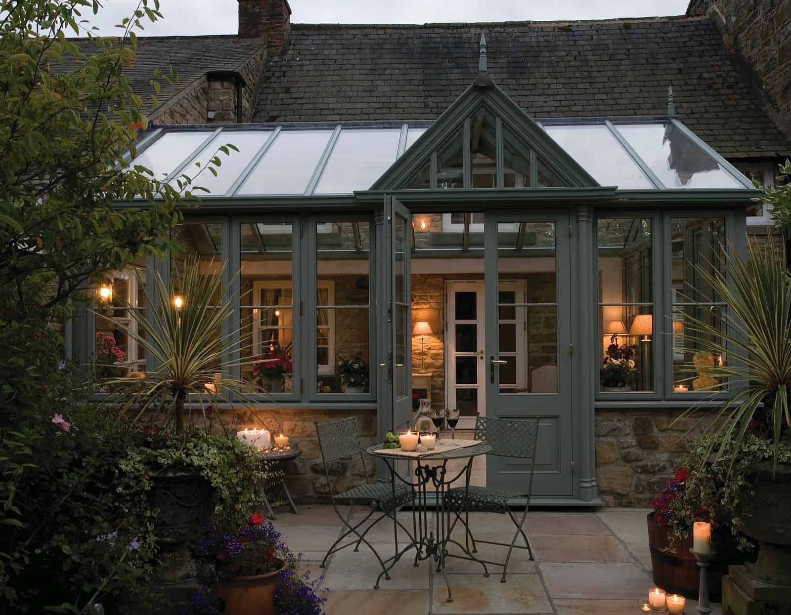 exceptional wooden conservatory