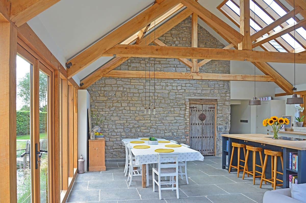 oak framed kitchen extension