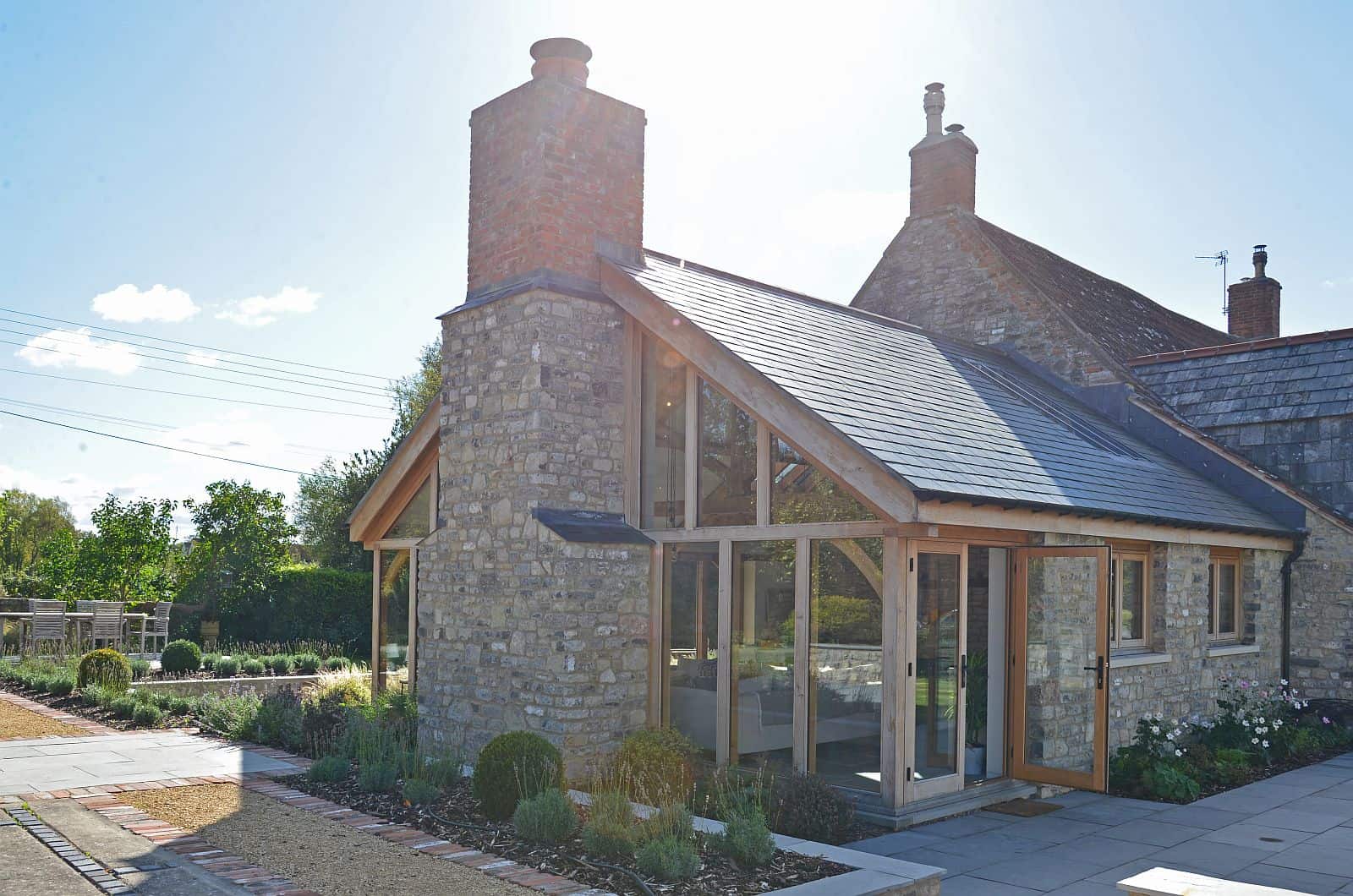 oak framed extension exterior