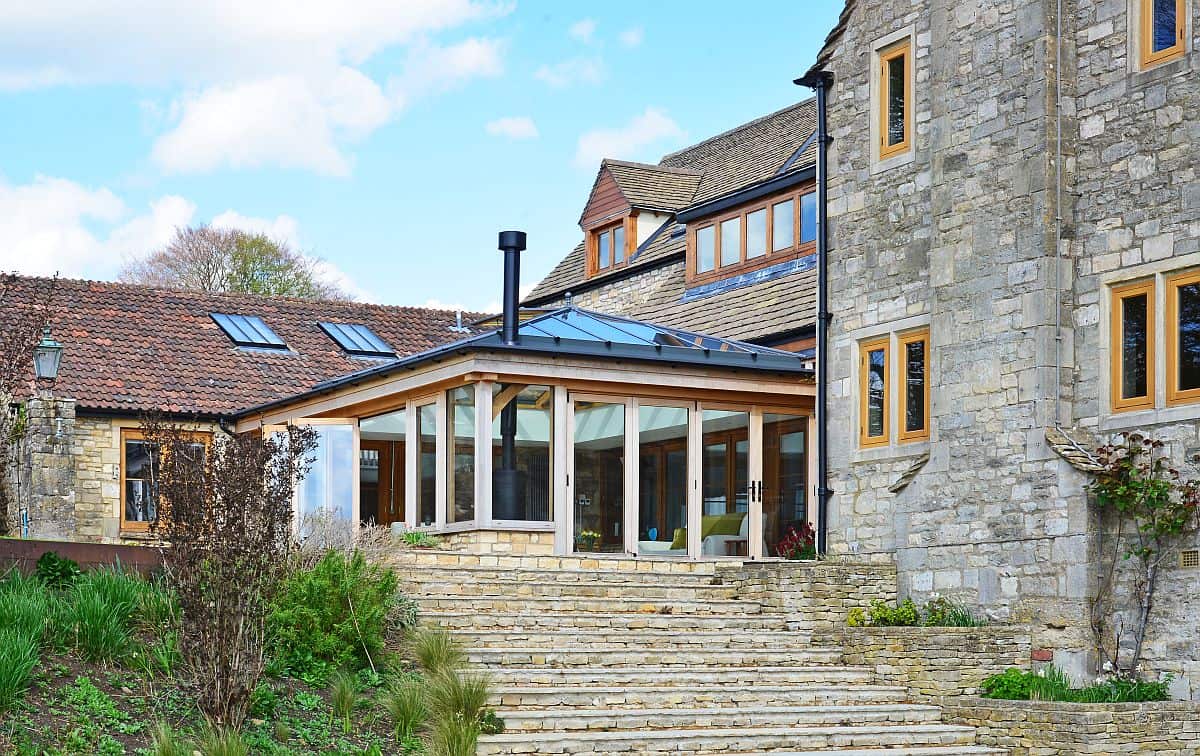 oak framed orangery extension