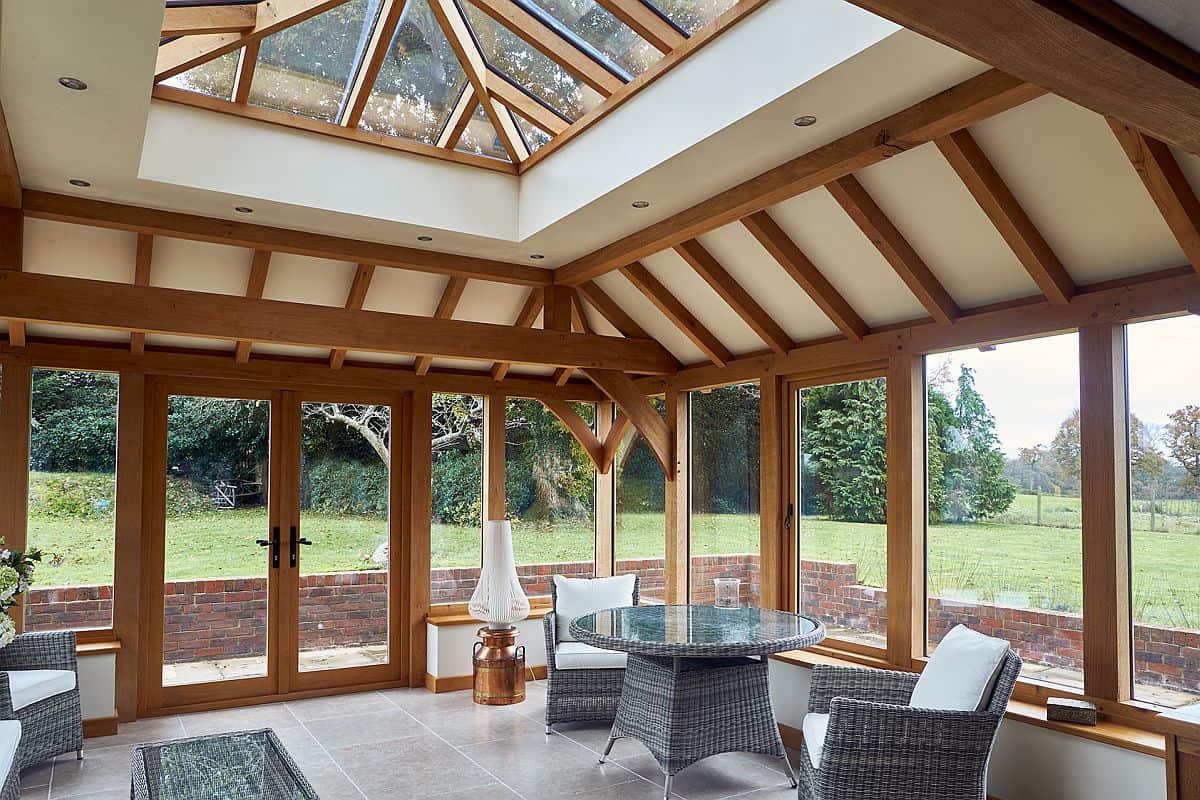 oak garden room interior