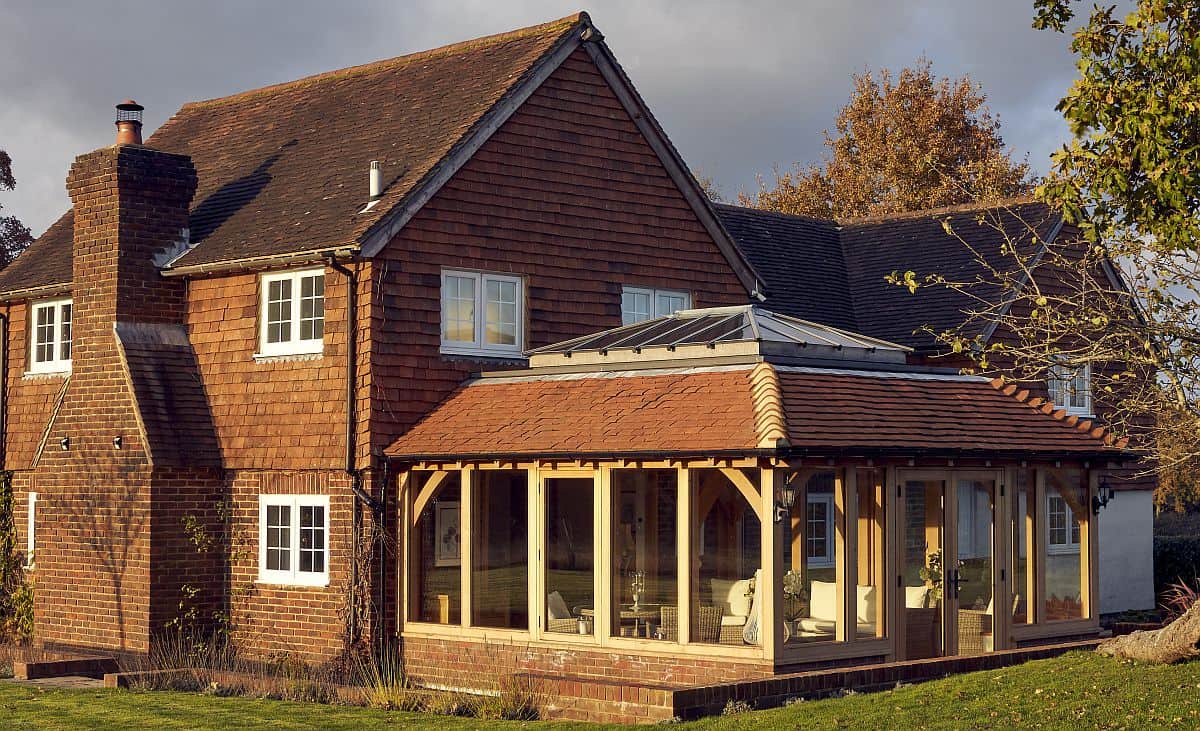 mansard roof oak orangery