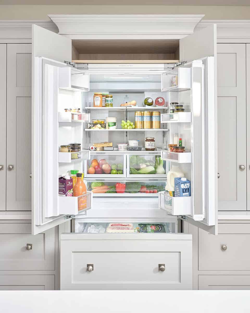 integrated Fisher & Paykel fridge freezer