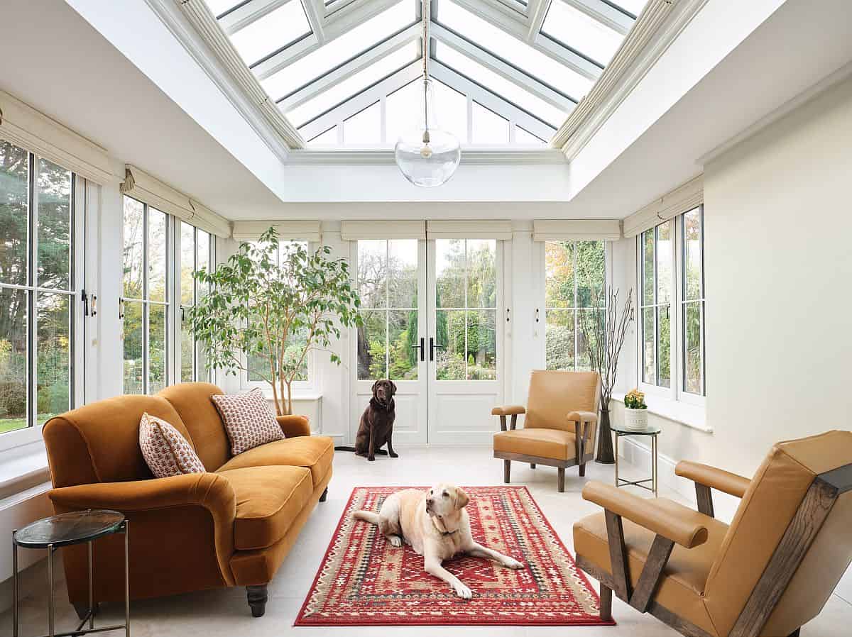 open plan kitchen orangery