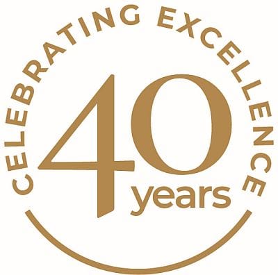 celebrating 40 years logo