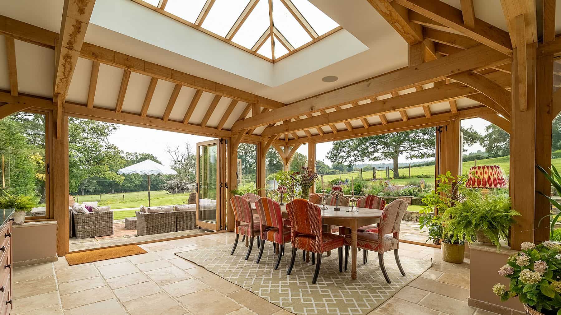 mansard orangery with bi-fold doors