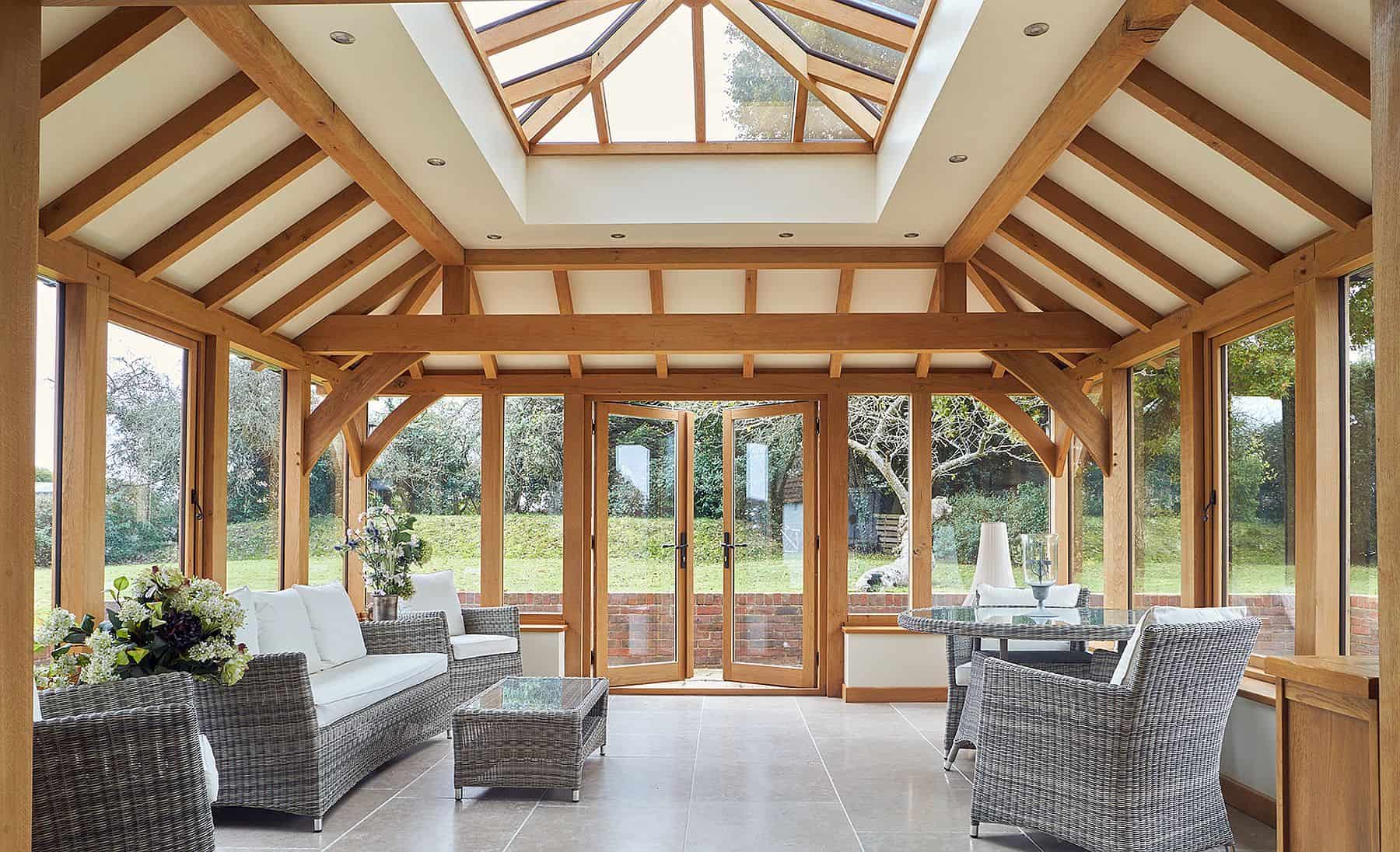 interior oak mansard orangery