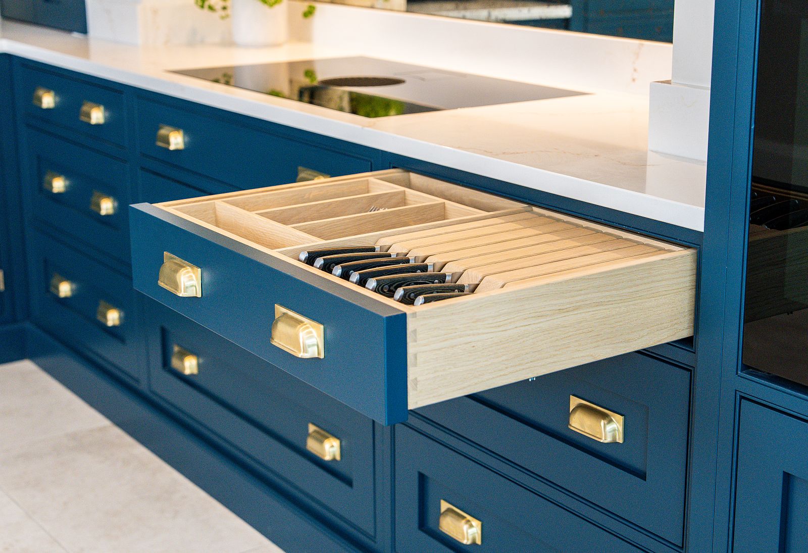 luxury solid oak knife drawer