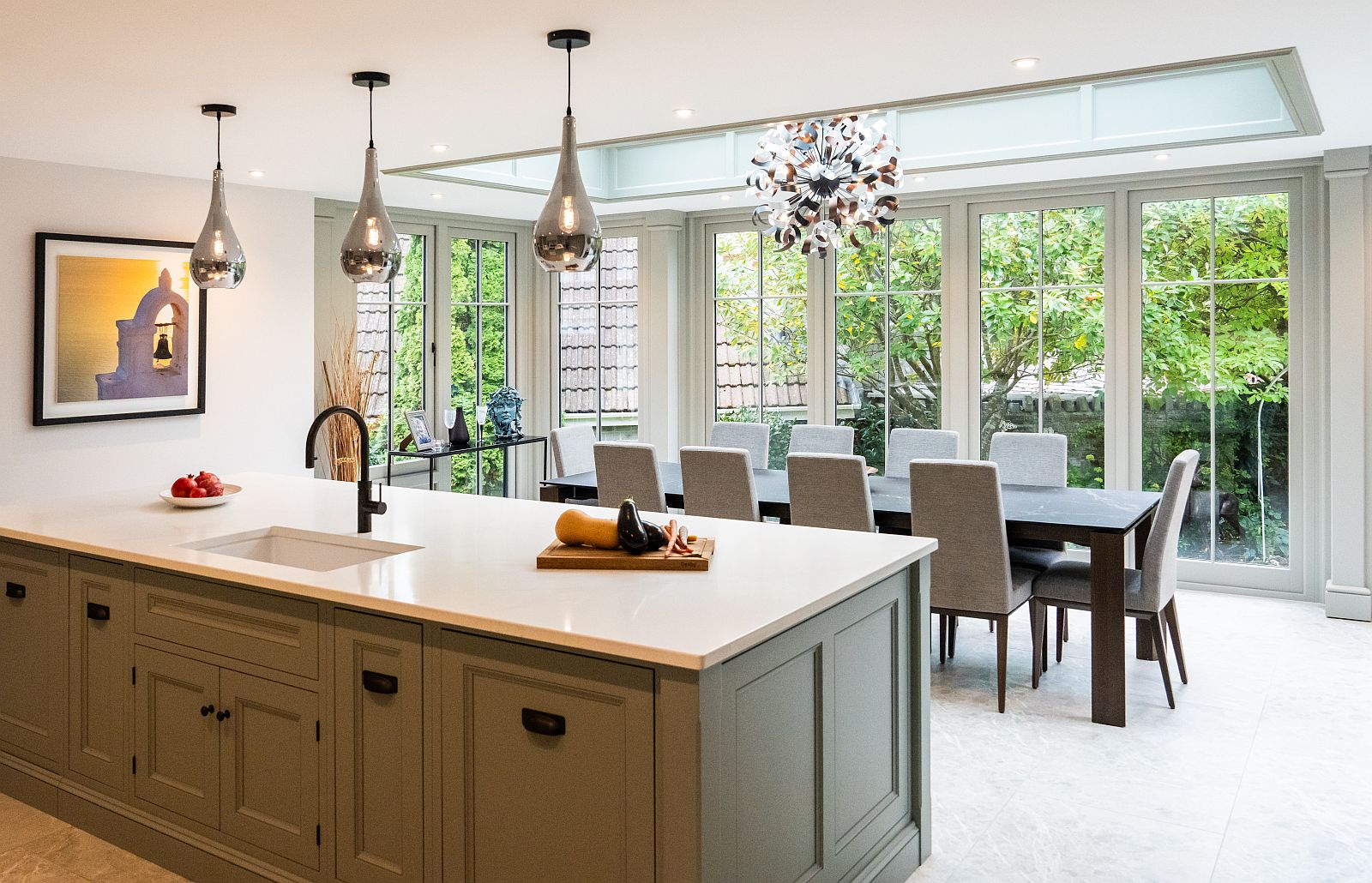 bespoke kitchen orangery open plan living