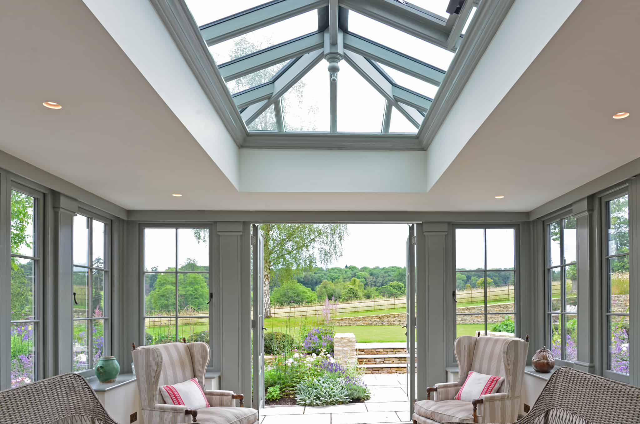 wooden orangery interior