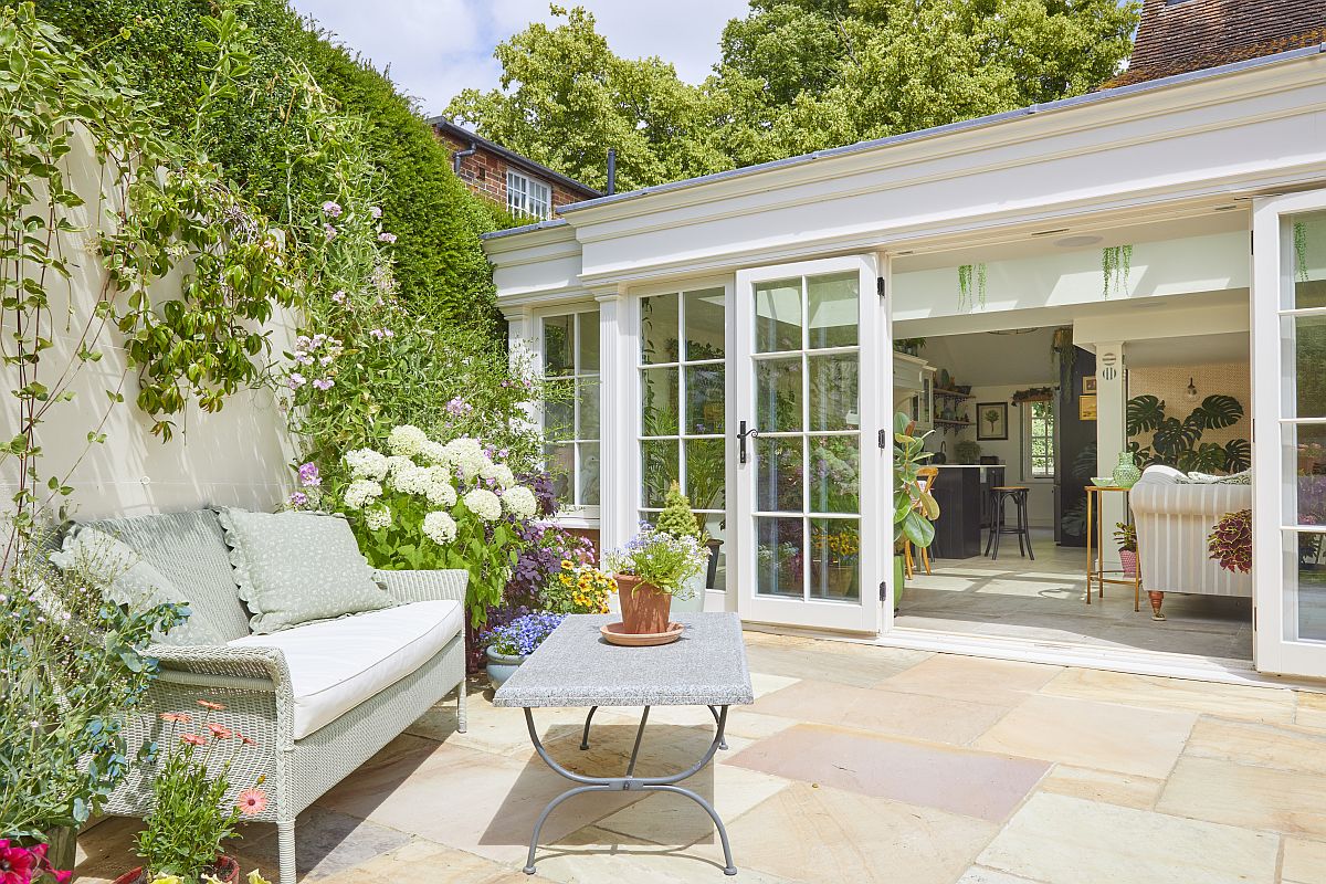 orangery exterior with french doors