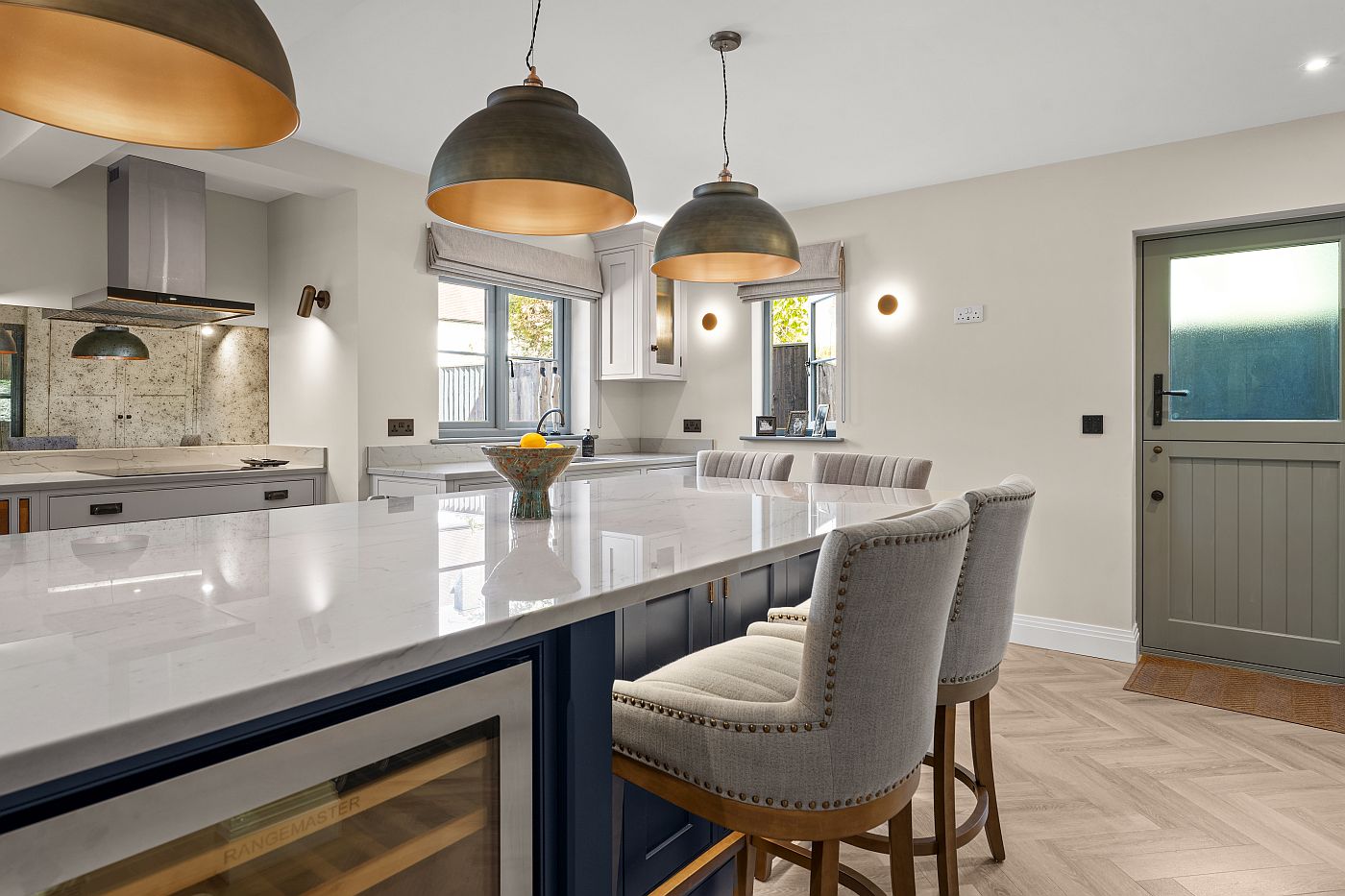 luxury kitchen island design buckinghamshire