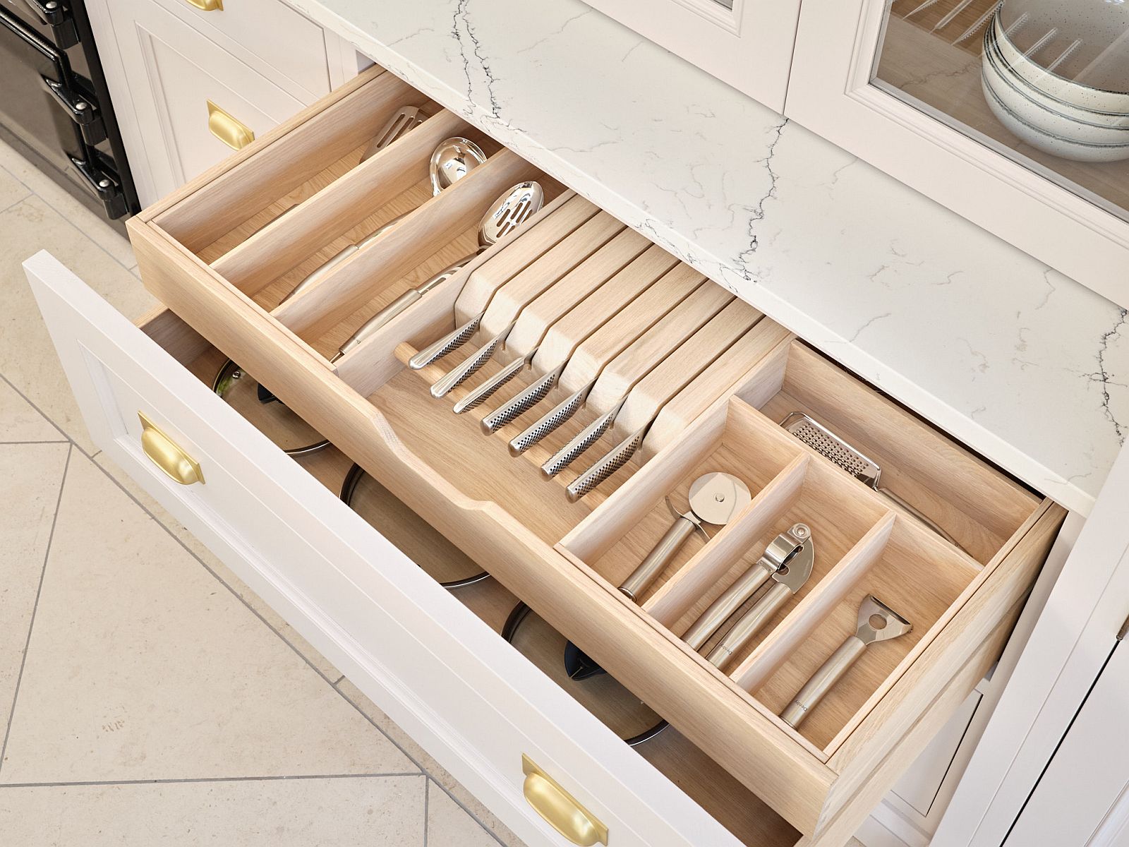solid oak kitchen drawers